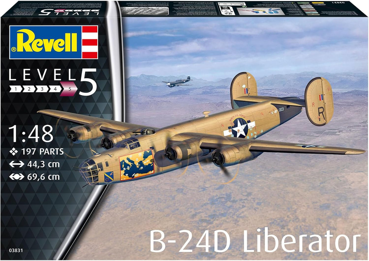 Revell 03831 B-24D Liberator 1:48 Scale Unbuilt/Unpainted Plastic Model Kit