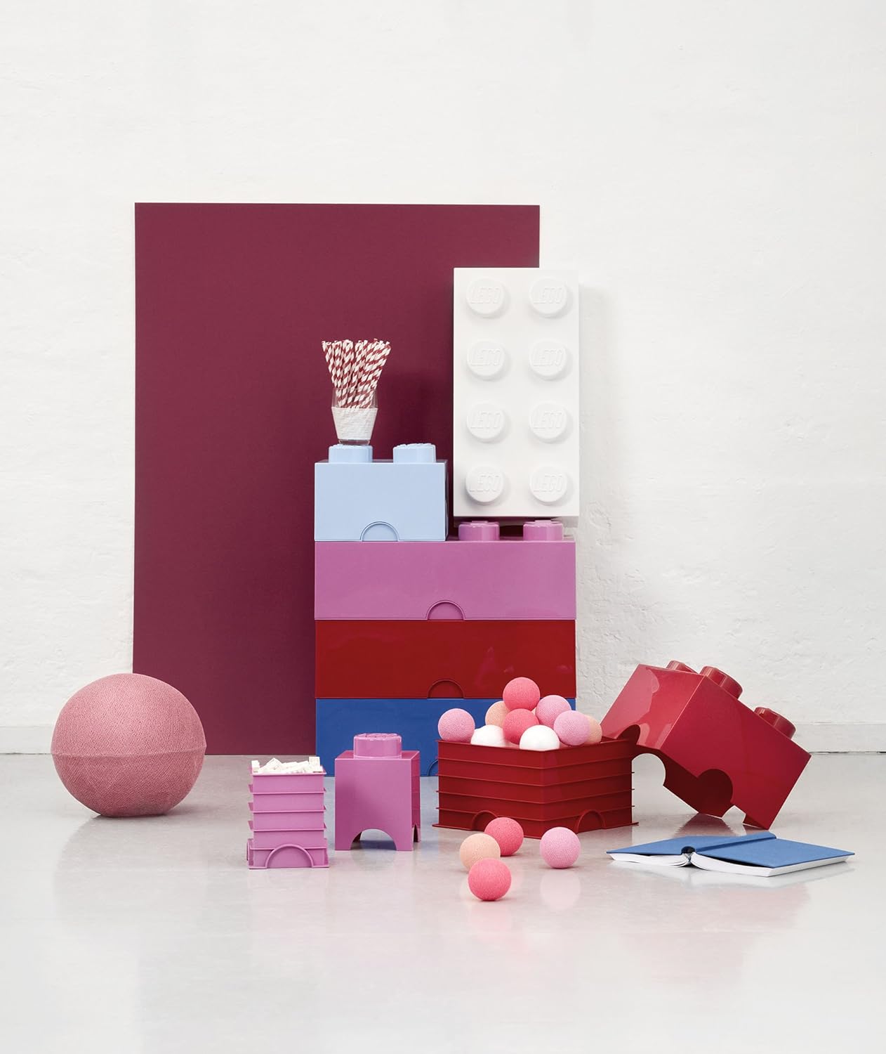 LEGO Storage Box Brick 4 Bright Red