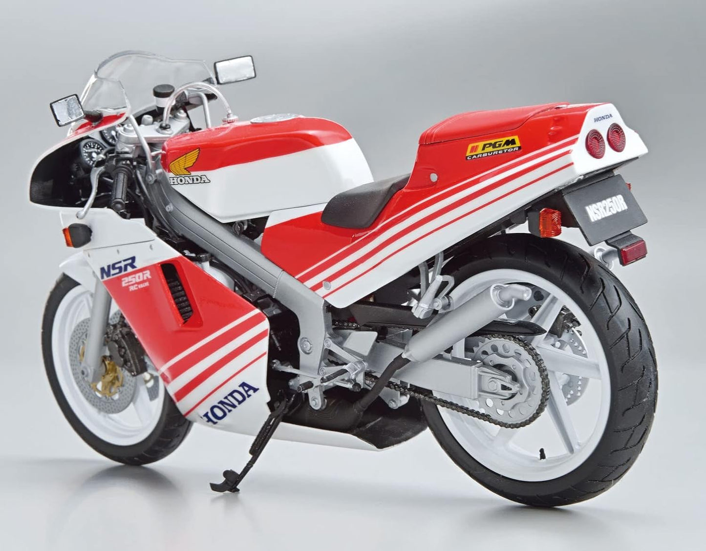 Aoshima Bunka Kyozai 1/12 The Bike Series No. 8 Honda MC18 NSR250R 1988 Plastic Model, Molded Color