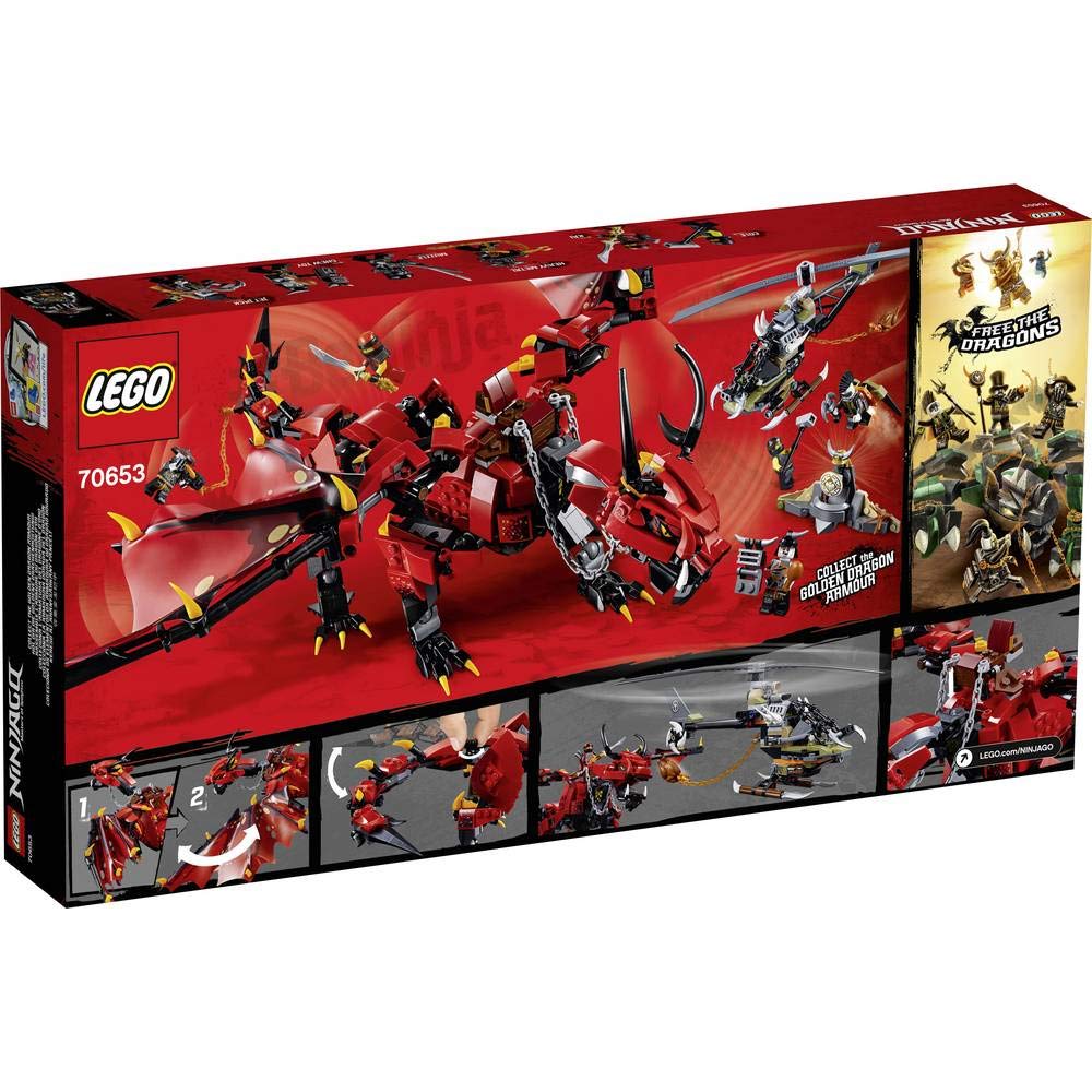 Ninjago Firstbourne Playset, Dragon & Hunter Helicopter Toy, Build & Play Dragon Toys for Kids