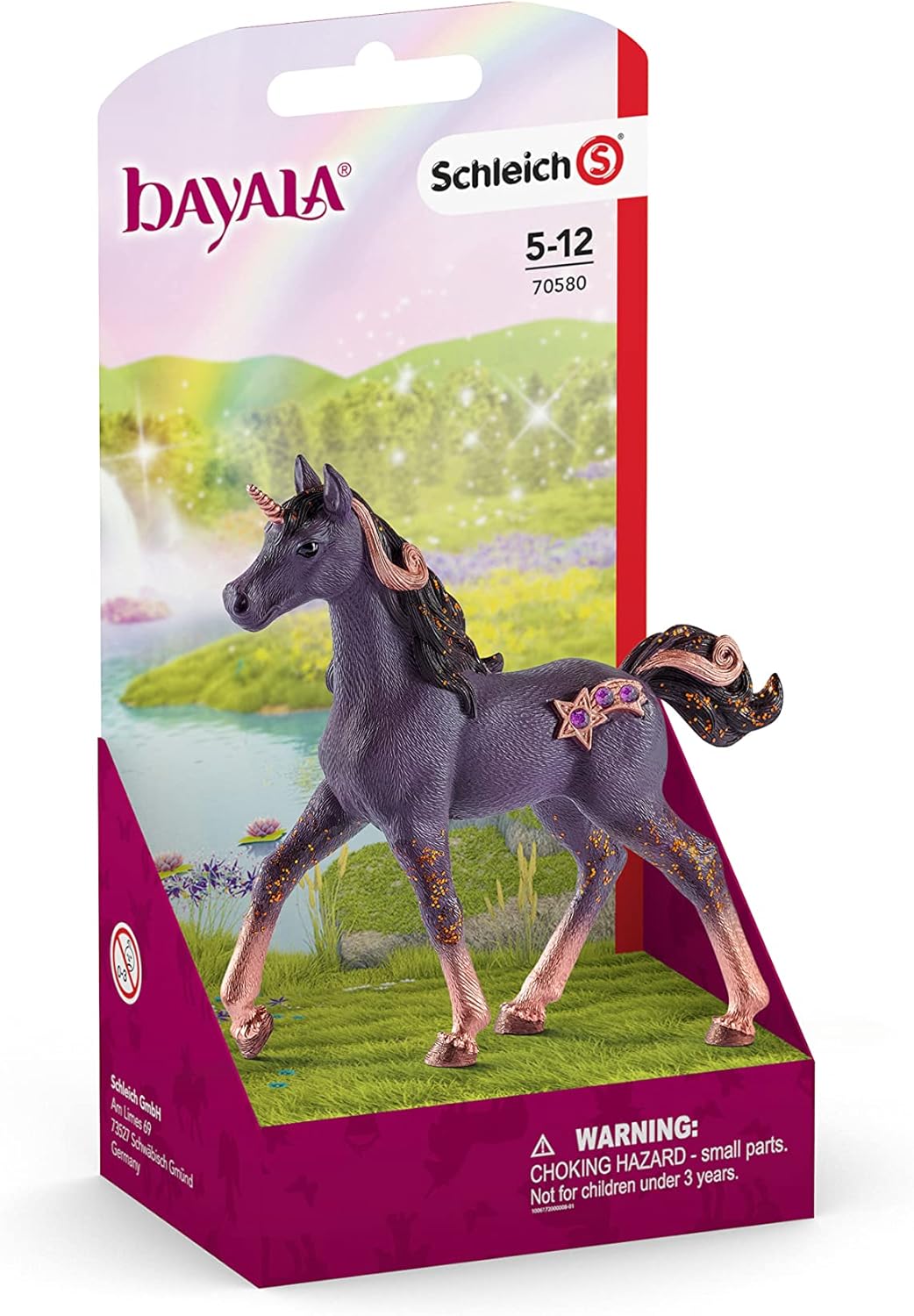 Schleich bayala, Unicorn Toys for Girls and Boys, Shooting Star Baby Unicorn Foal, Pink and Purple, Ages 5+