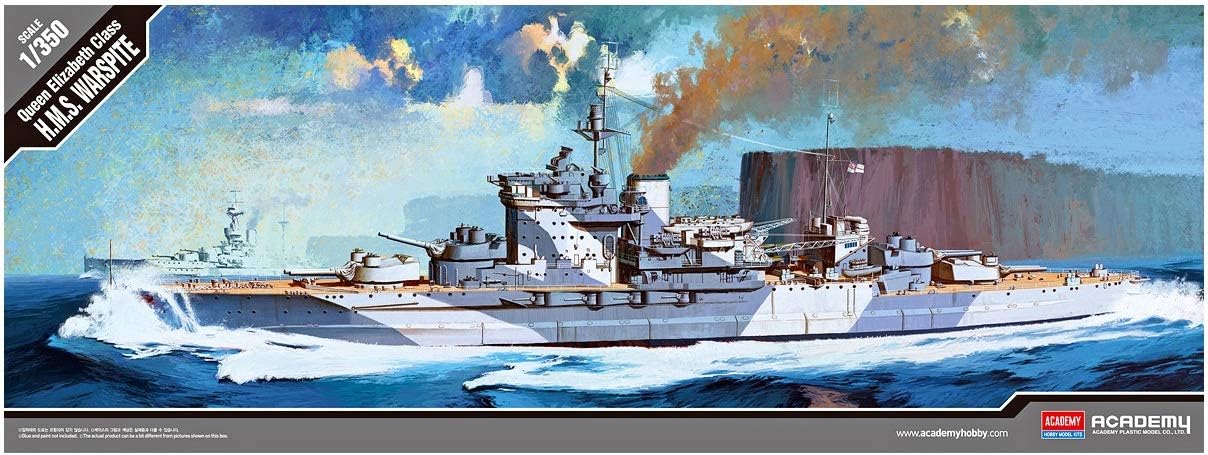 Academy Queen Elizabeth Class H.M.S. Warspite Boat Model Building Kit