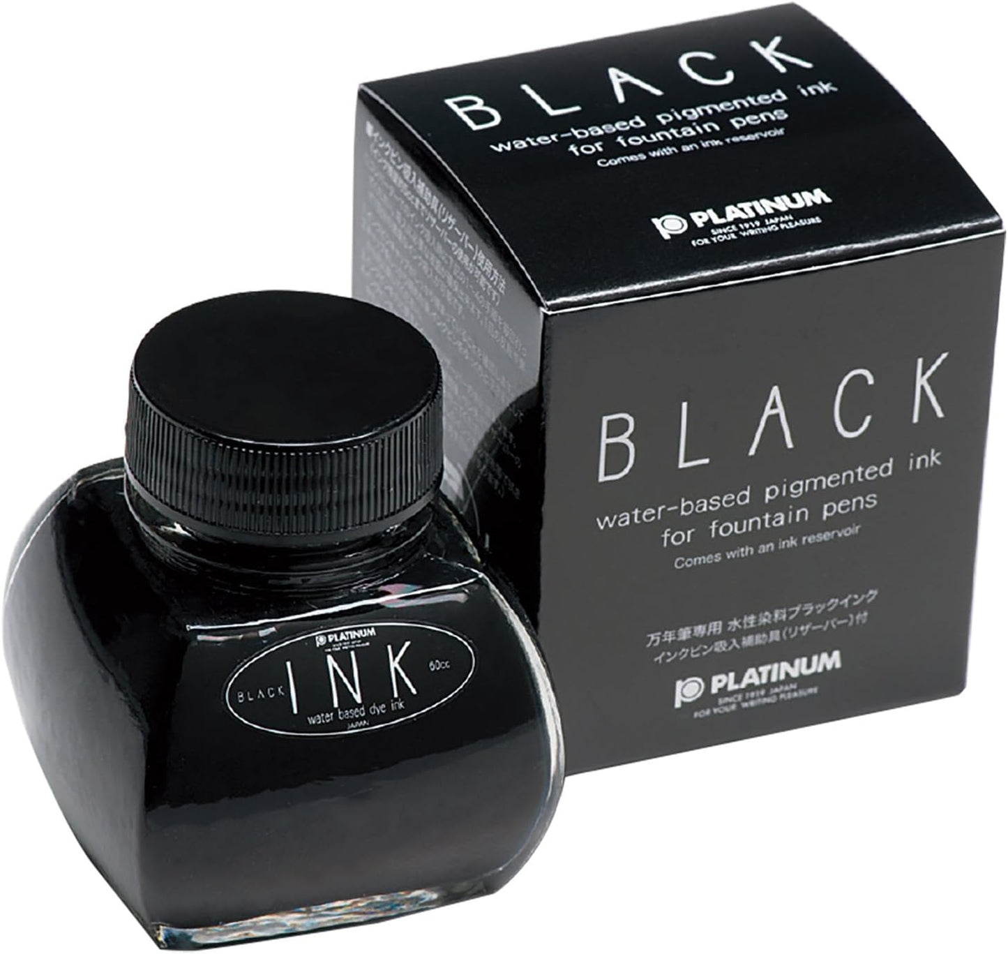 PLATINUM Fountain Pen Ink Bottle 60ml Black