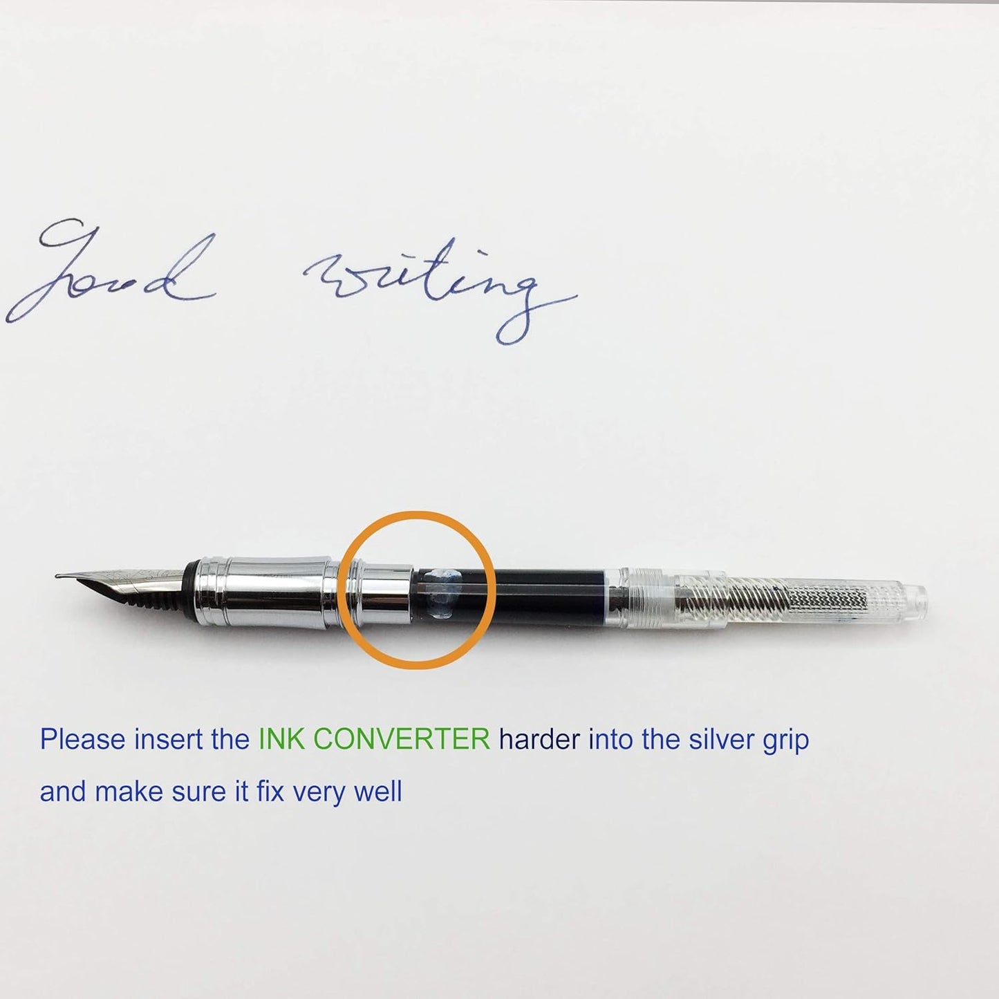 LACHIEVA LUX - International Size Fountain Pen Ink Converter- 6 Pack (Clear)