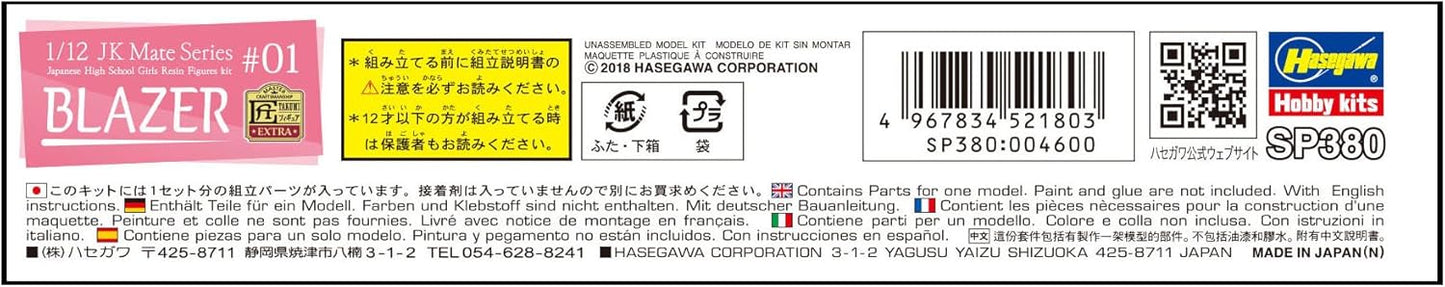 Hasegawa SP380 Plastic Model kit, Coloured