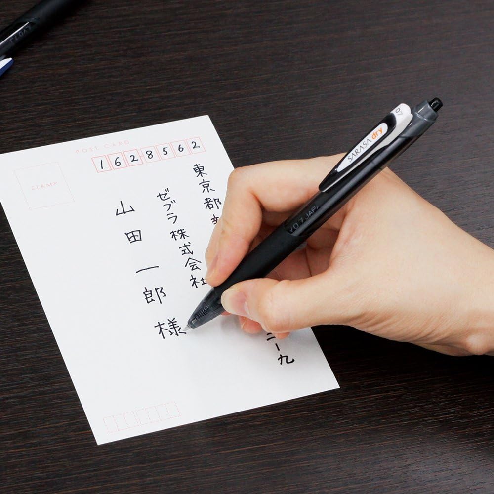 ZEBRA B-RJLV7-BL Gel Ballpoint Pen Refill, Sarasa Dry JLV-0.7 Lead, Blue, 10 Pens