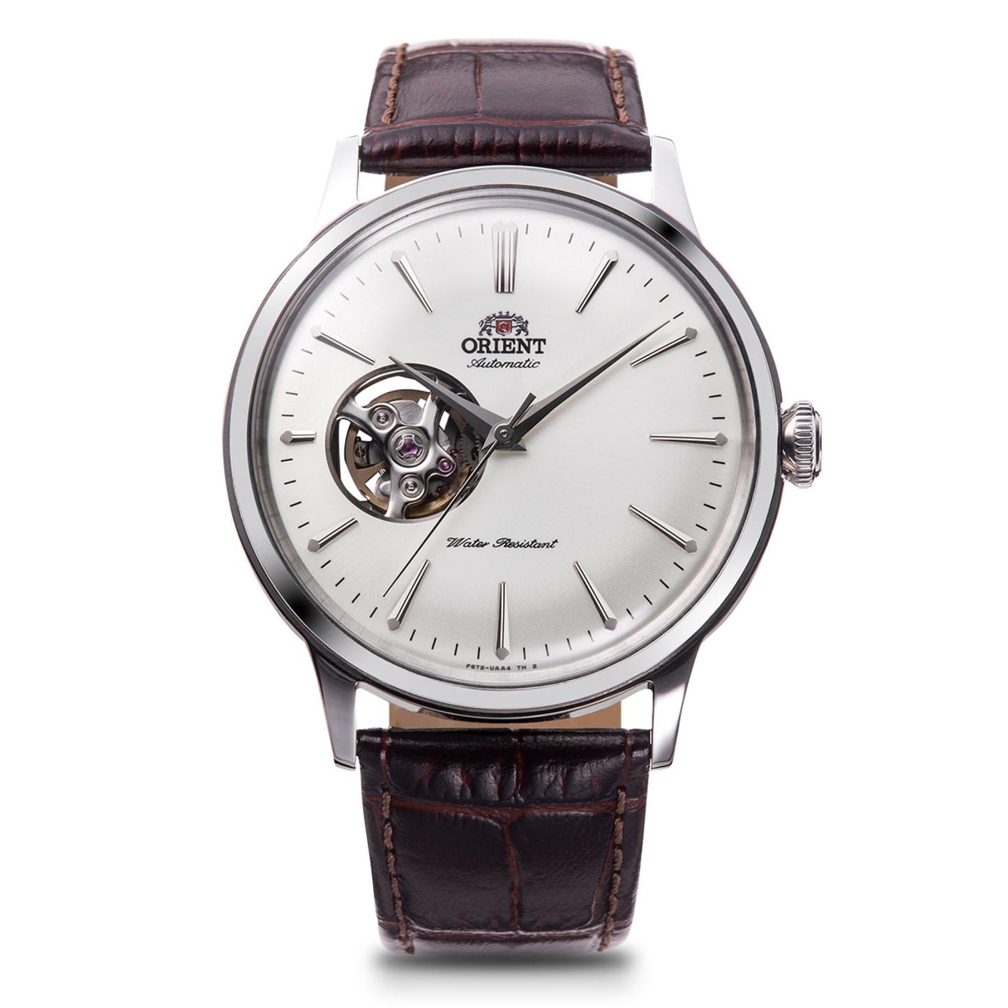 ORIENT Bambino Automatic Watch, Mechanical, Domestic Manufacturer's Warranty, Open Heart, RN-AG0005S, Men's, White, Silver
