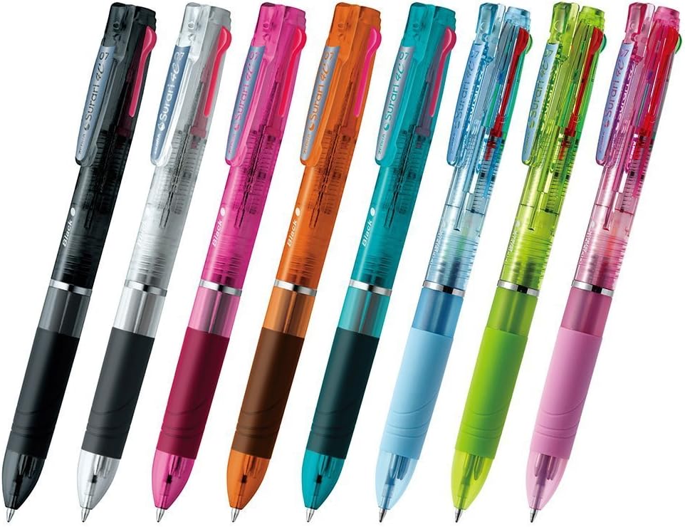 ZEBRA B-REK7-R Ballpoint Pen Refills, Slari, Multicolor, Multi-Functional, EK-0.7 Cores, Red, 10 Pieces