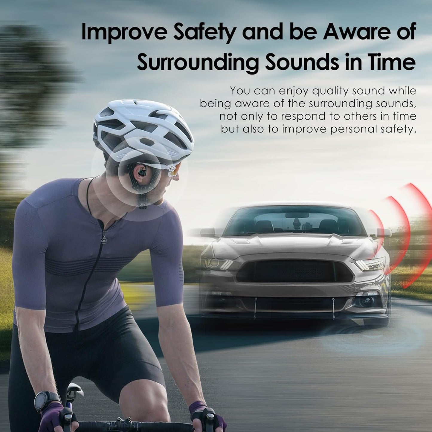 King Lucky i31PRO Open Ear Headphones Wireless Bluetooth 5.3 Earbuds Ear Hanging Bluetooth Headset with mic White 60Hrs Playtime ipx5 Waterproof Sports Ear Buds for Gym Running Gaming(Off-White)