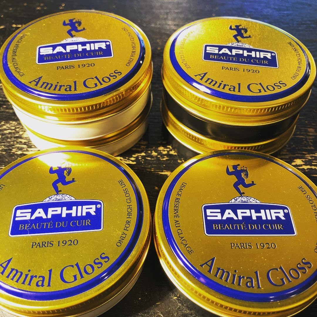 SAPHIR Amiral Gloss - Leather Shoe Care Polish Wax for High Gloss Mirror Shine for Dress Shoes - Made in France - 50 mL - Neutral