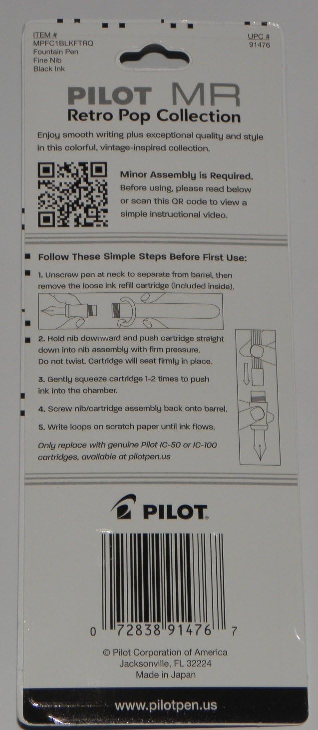 PILOT Metropolitan PILOT Metropolitan Fountain Pen NIB Nib F Overseas Specifications