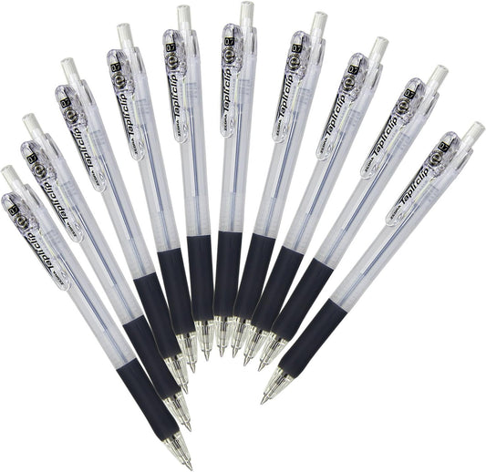 ZEBRA Permanent Ball Point Pen Tapri Clip 0.7 White 10 Count B-BN5-W