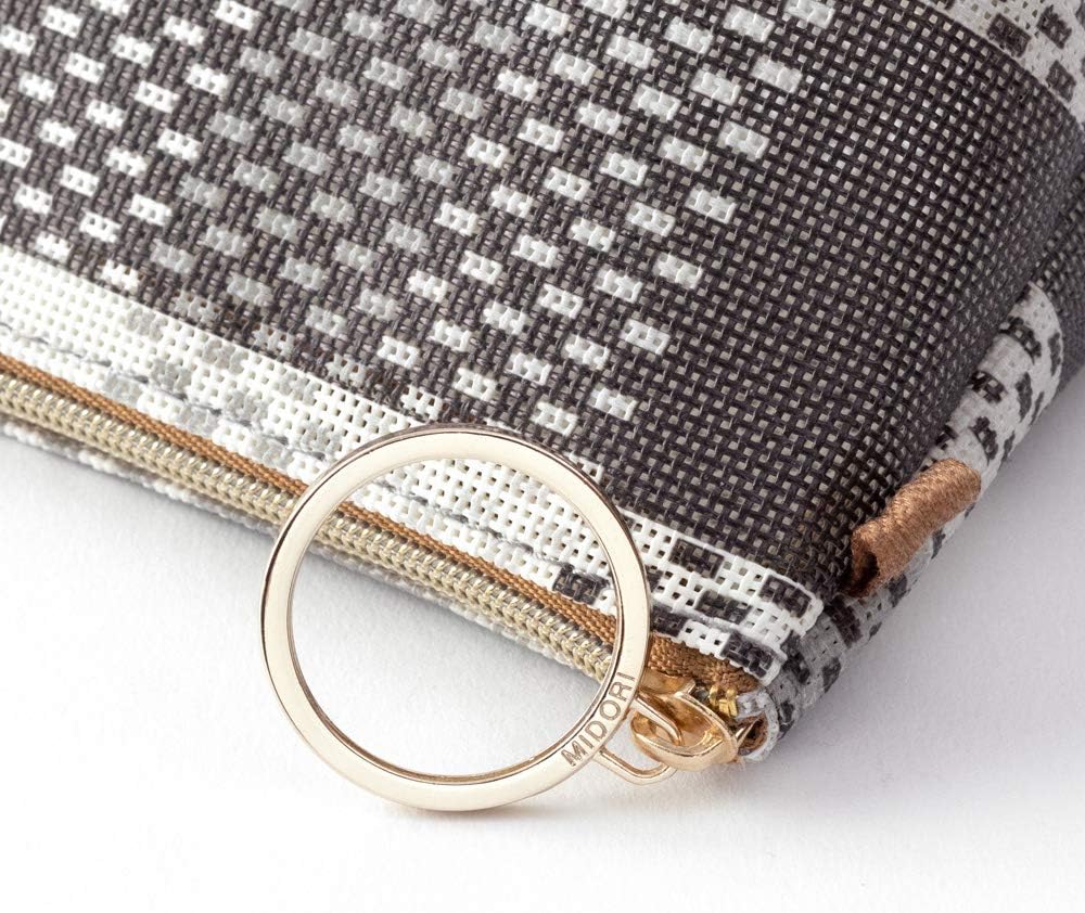 Midori 41797006 Pen Case, Mesh, Checkered Pattern, Black