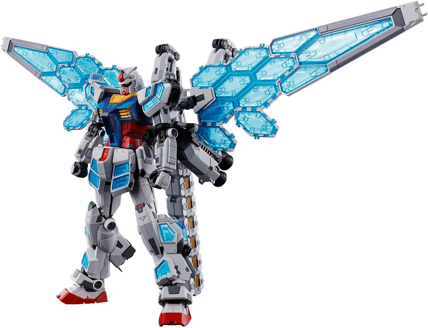 BANDAI Spirits RX-78F00/E Gundam (EX-001 Glass Feather Equipment), 1/144 Scale, Color Coded Plastic Model