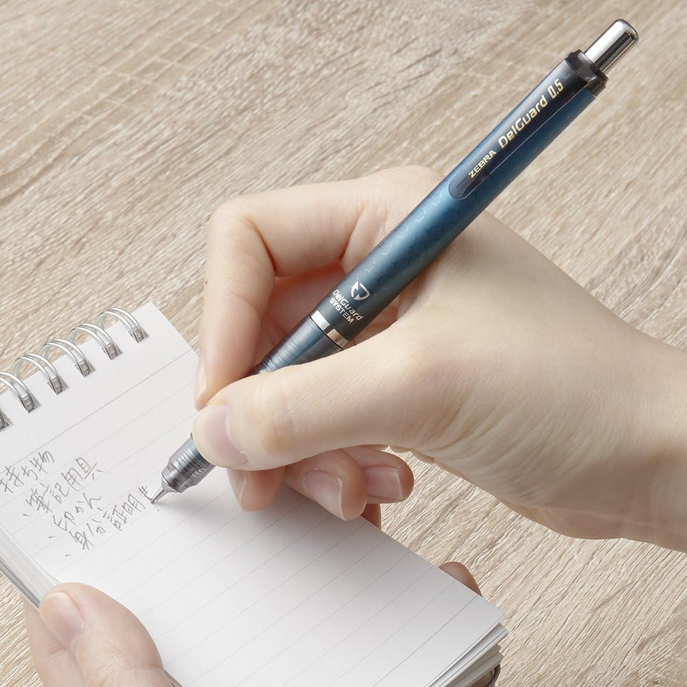 ZEBRA Mechanical Pencil DelGuard 0.5mm, Honeycomb Gray Body (P-MA85-HGR)