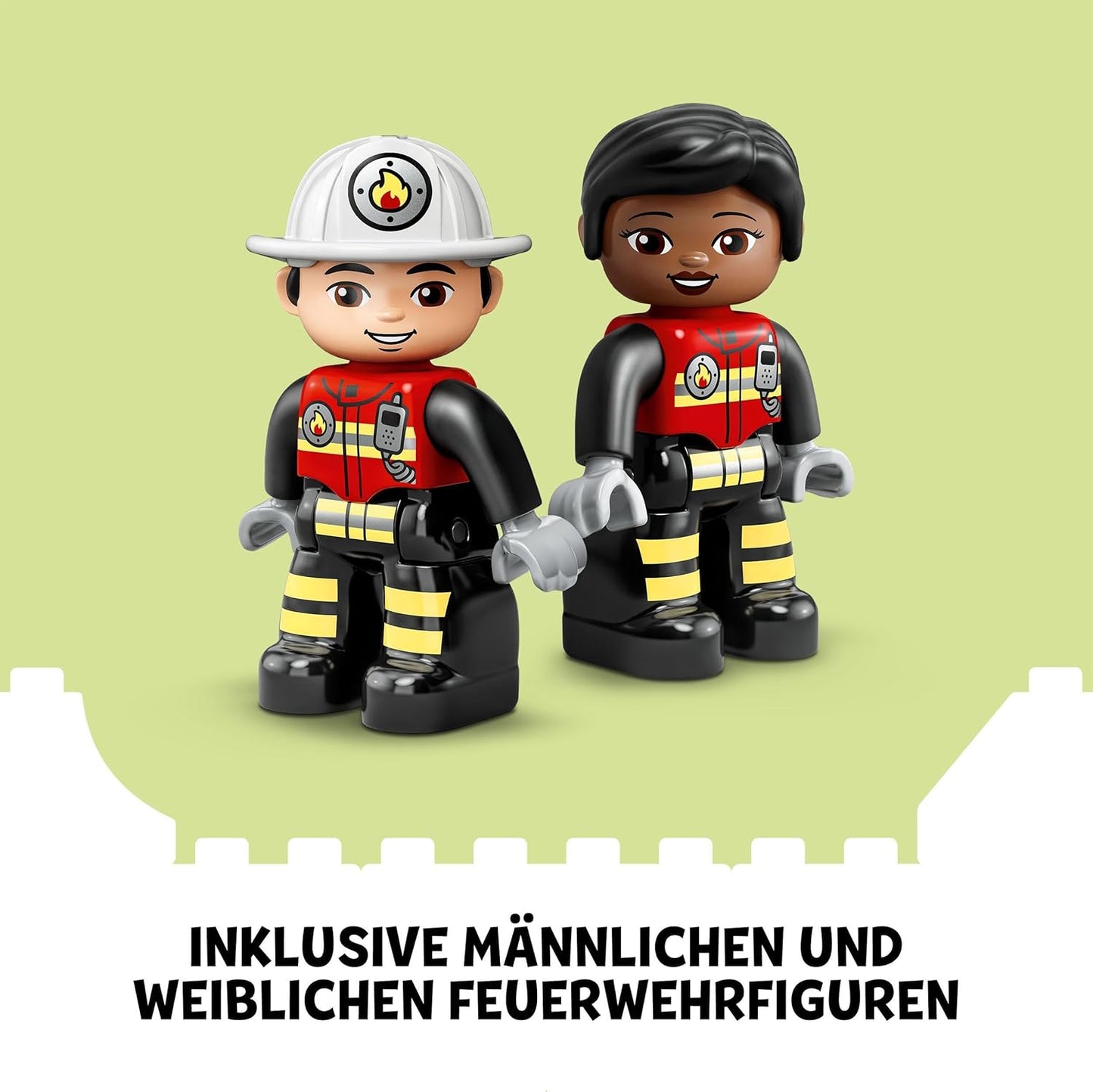 LEGO DUPLO Rescue Fire Station & Helicopter 10970 Building Toy; Playset with Fire Engine and Helicopter