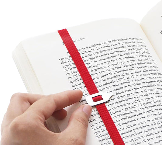 Lastword Bookmark - Elastic Bookmark Perfect for Any Book - Bookmarkers for Women - Bookmarks for Men - Bookmarks for Kids - Don't Lose Marks, Design Italian Bookmark (Red)