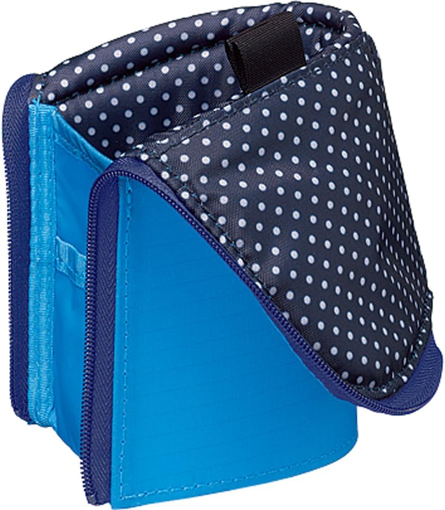 Kokuyo NeoCritz Transformer Pencil Case - Blue / Navy Dot
