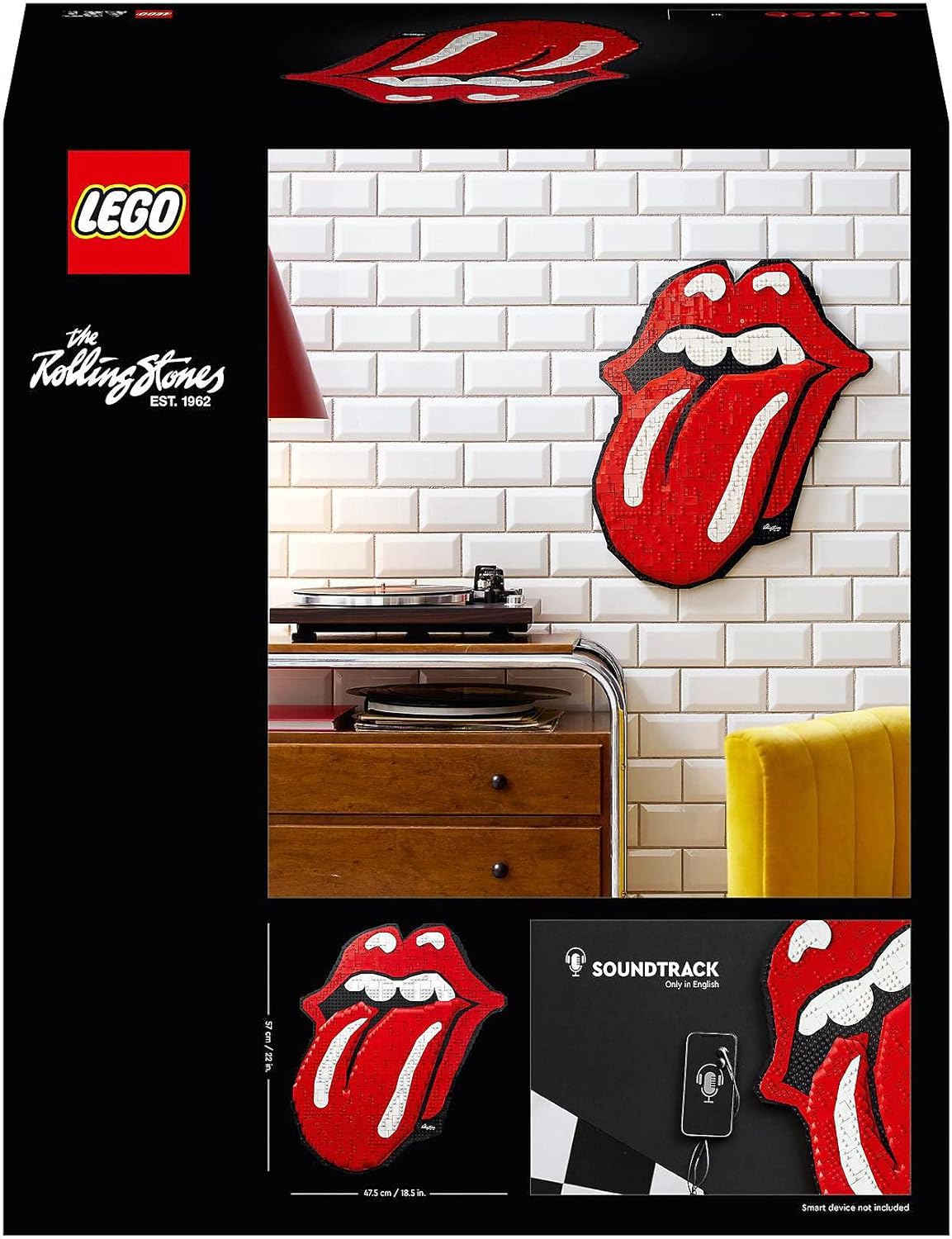 LEGO Art The Rolling Stones 31206 Building Kit; Wall Art Memorabilia or Hobby Gift for Rock Music Fans and Adults