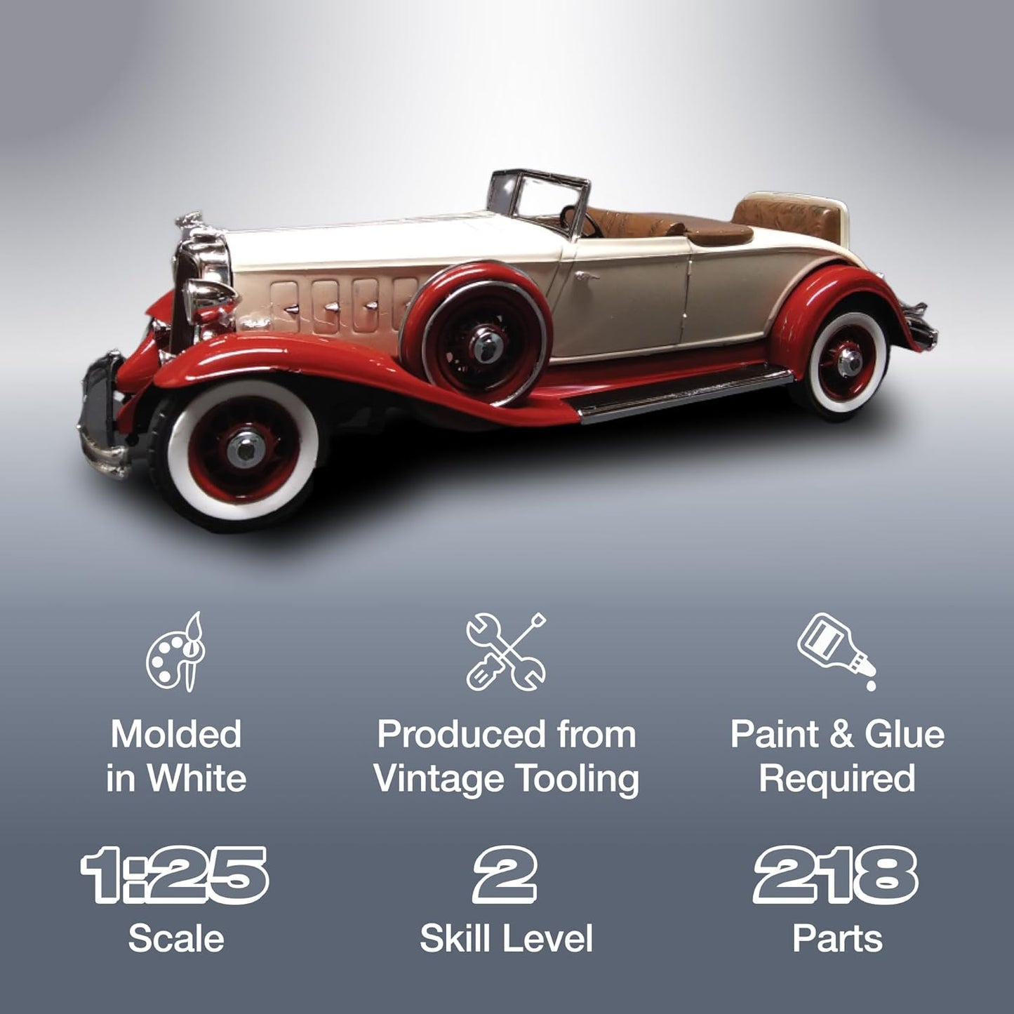 MPC 1932 Chrysler Imperial Gangbusters 1:25 Scale Model Kit