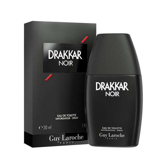 Guy Laroche Drakkar Noir, Iconic Designer Fragrance, Intense & Powerful Eau de Toilette, Fougere Blend & Aromatic Spices, Long Lasting Mens Cologne, Day and Evening Scent, 1.0 Fl. Oz.