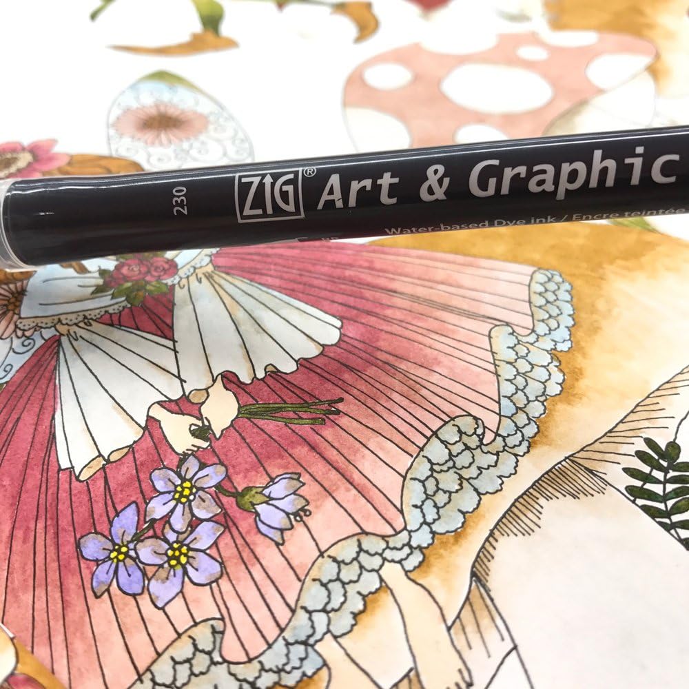 Kuretake ZIG ART & GRAPHIC TWIN RB+F (VGR)