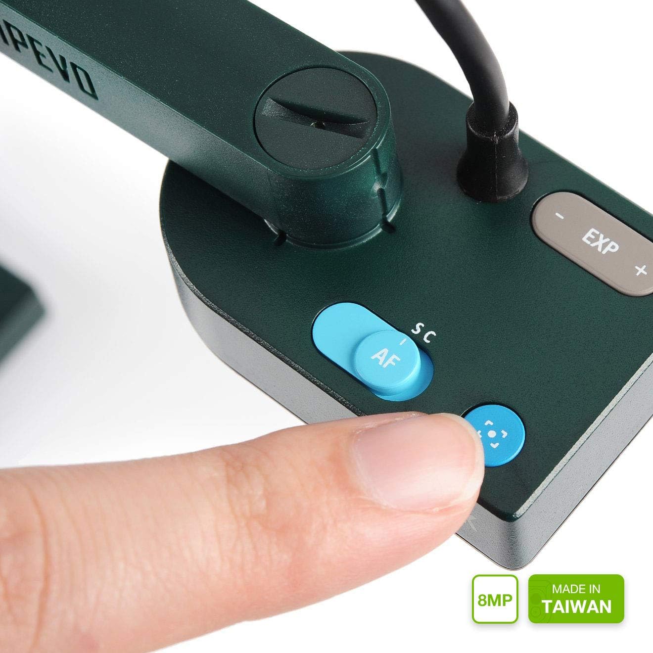 IPEVO V4K Ultra High Definition 8MP USB Document Camera ??? Mac OS, Windows, Chromebook Compatible for Live Demo, Web Conferencing, Distance Learning, Remote Teaching