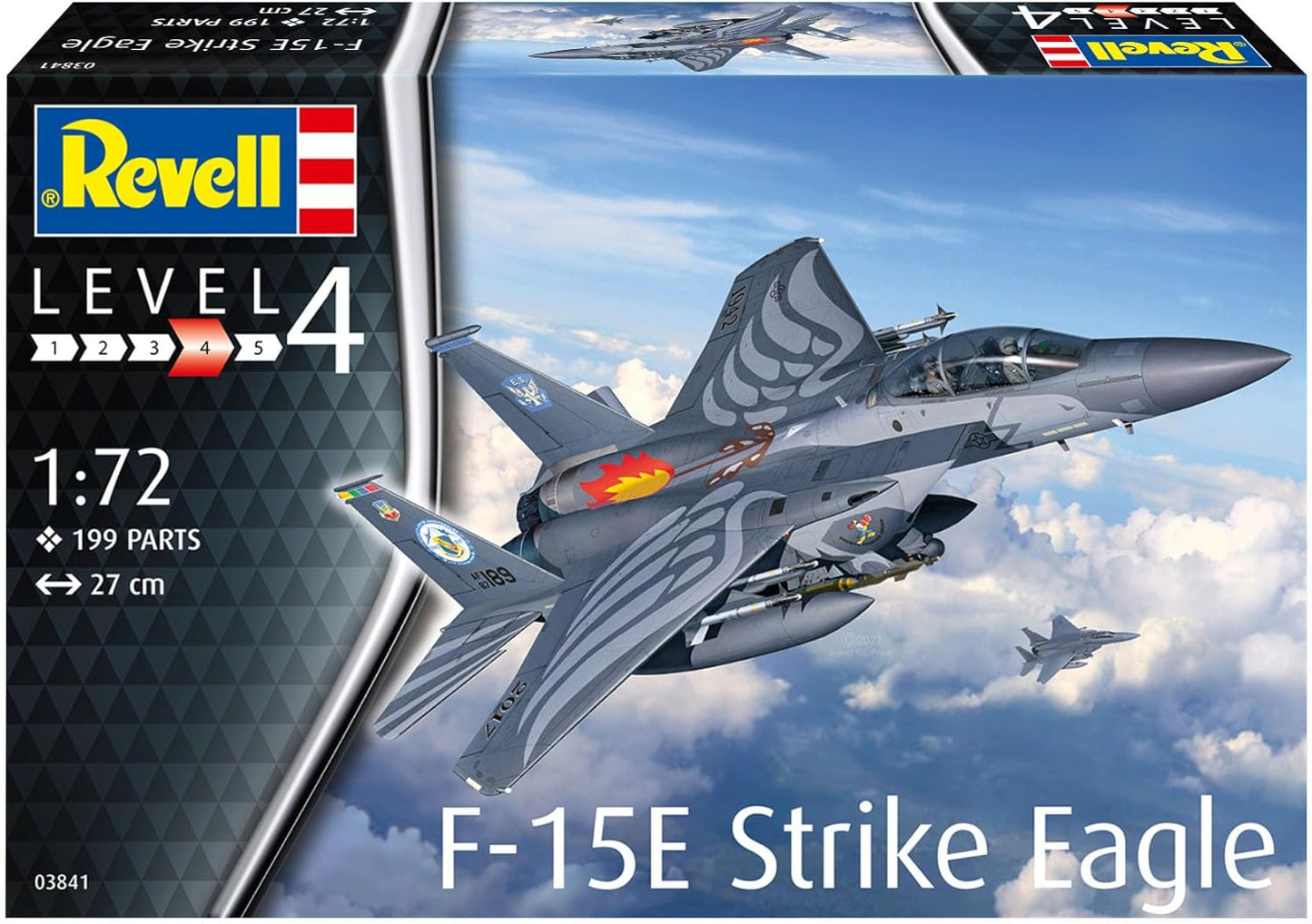 Revell 03841 F-15 Eagle Model Kit 1:72 Scale, Unvarnished