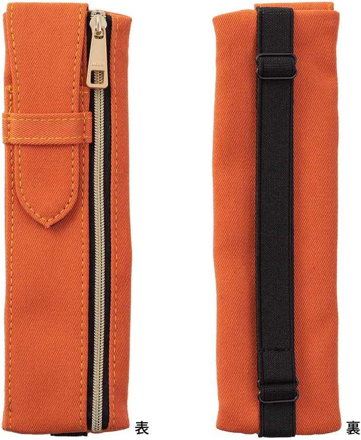 Midori 62323006 Pen Case, Bookband Pen Case, for B6 to A5, Orange