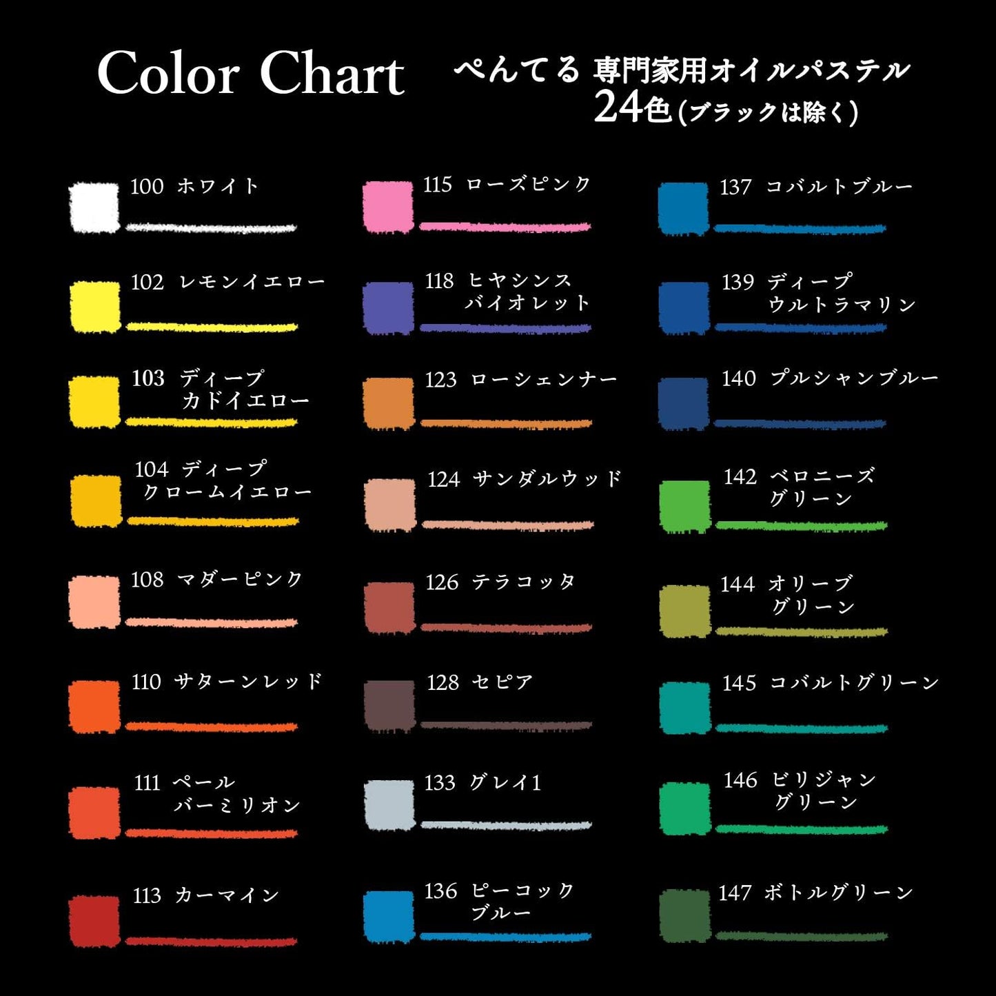 Pentel PTA-25D Oil Pastel, Professional Pass, 25 Colors