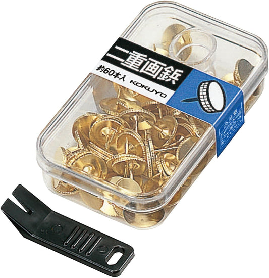 Kokuyo double thumbtack Purakesu input 60 pieces pericarp -2N