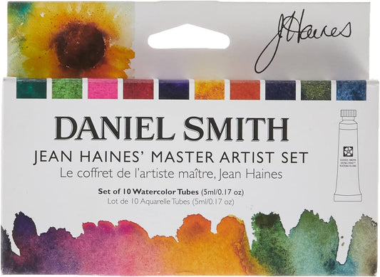 DANIEL SMITH Watercolor, 5ml tubes, Jean Haines Master Artist Set 10 Watercolor Tubes (total 10 pieces) 285610223, 0.17 Fl Oz (Pack of 10)