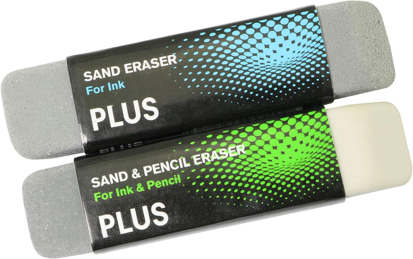 RuiLing 2-Pack Sand Eraser for School Stationery Office Correction Supplies,Double Head Remove Ink/Pencil Markings,Sand and Rubber Particles for Erasing Ballpoint/Fountain Pen