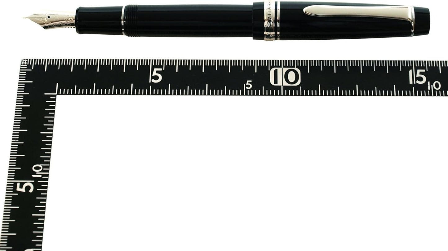 PILOT Fountain Pen Custom Heritage 912, Black Body, FM-Nib (FKVH-2MR-B-FM)