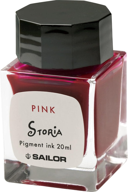 Sailor 131006231 Fountain Pen, Pigment Bottle Ink, Storia, 0.7 fl oz (20 ml), Pink
