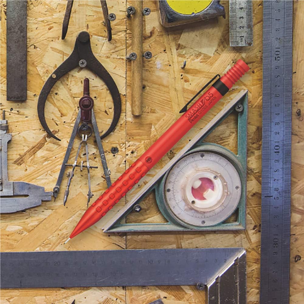 Pentel SMASH Q1005-PL6 (0.5 mm) Metallic Red Body, Technical Drawing and Writing Versatile, Ltd. Edition, Original Box