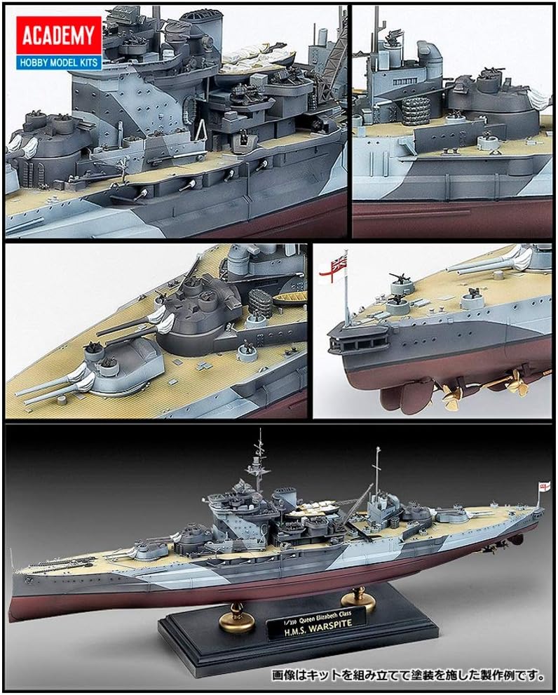 Academy Queen Elizabeth Class H.M.S. Warspite Boat Model Building Kit