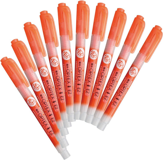 ZEBRA Optex 1 EZ Orange Highlighter, 10 Count B-WKS11-OR