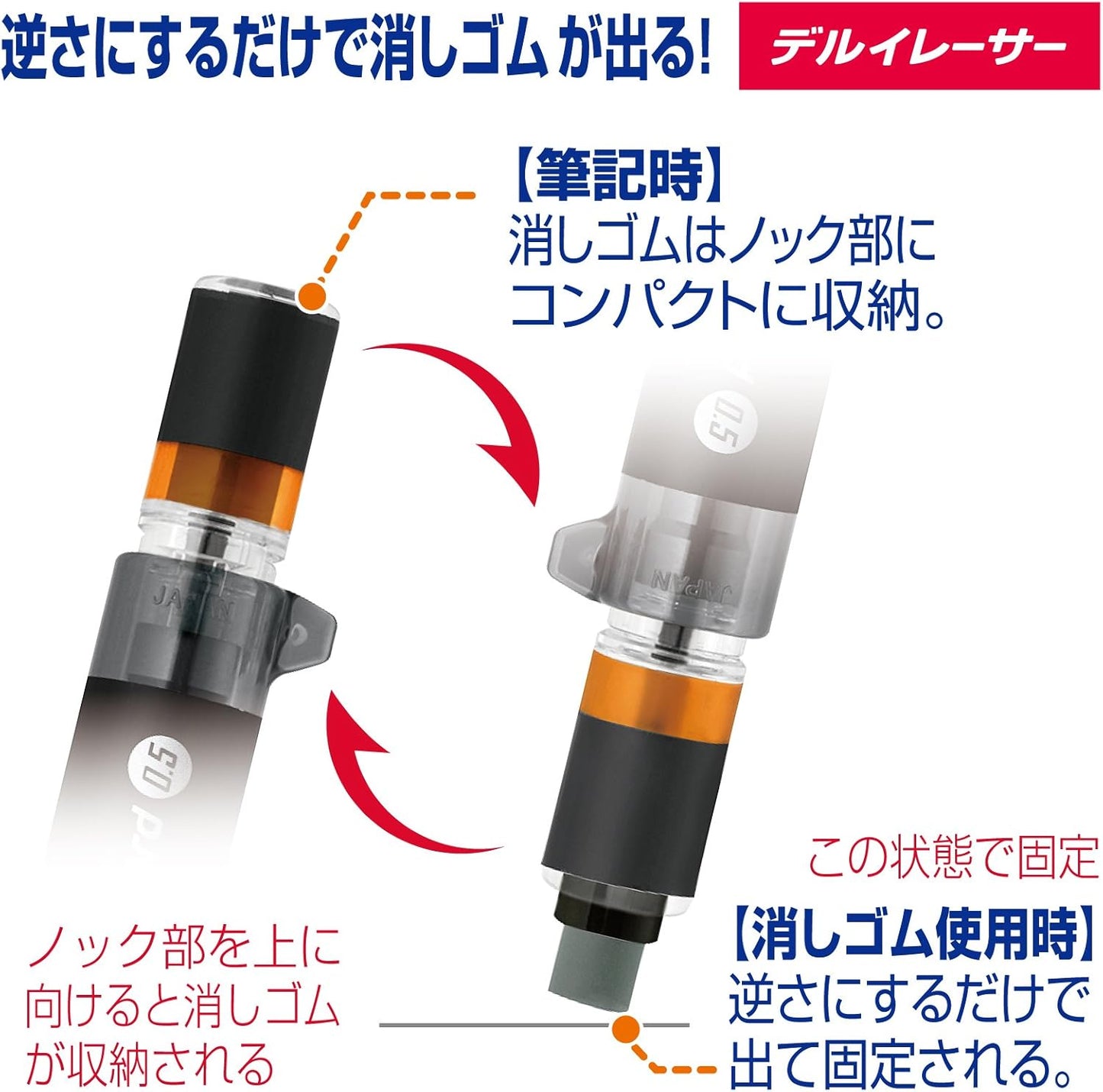 ZEBRA Mechanical Pencil DelGuard Type ER 0.5mm, Blue (P-MA88-BL)