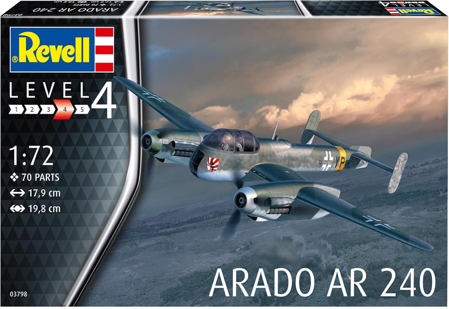 Revell 03798 Arado AR-240 1:72 Scale Unbuilt/Unpainted Plastic Model Kit