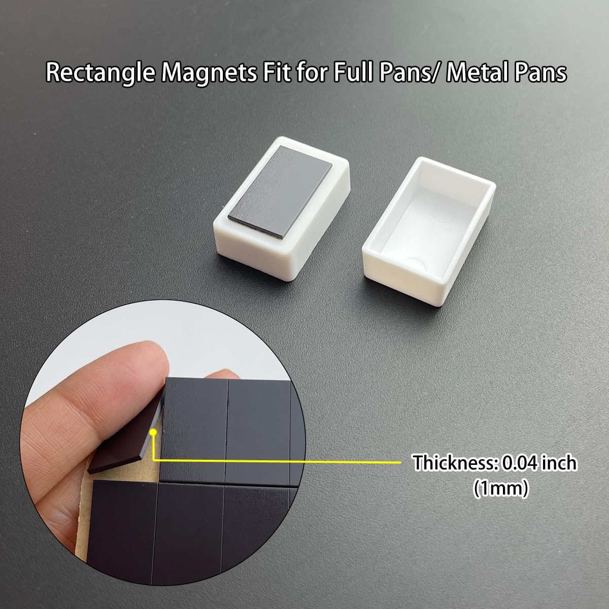 FCLUB Magnetic Empty Watercolor Palette Tin with 20pcs Empty Watercolor Full Pans Carrying Strong 3M Magnetic Squares for Artist Paints DIY Watercolor Oils