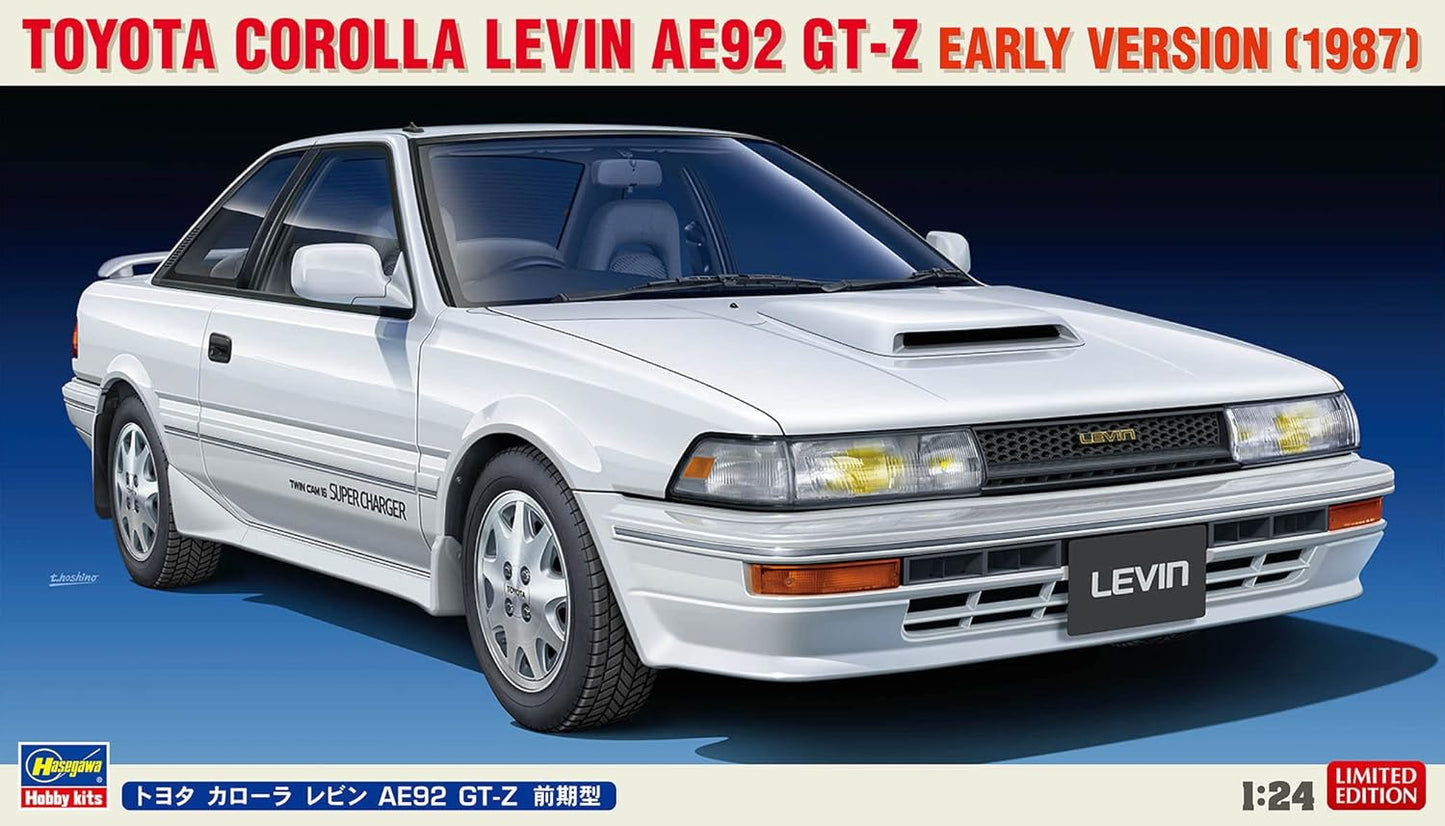 Hasegawa 1/24 Toyota Crolla Levin AE92 GT-Z Early 1987 Version
