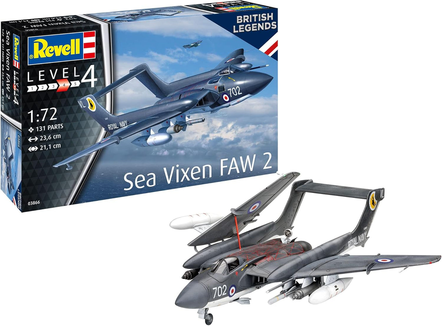 Revell 03866 Sea Vixen FAW 2 "70th Anniversary 1:72 Scale Unbuilt/Unpainted Plastic Model Kit