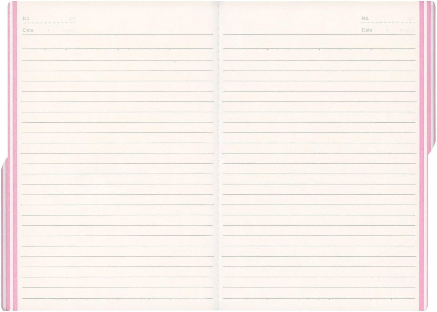 Kokuyo Campus Paracuruno Slanted Page Notebook - A5 (5.8" X 8.3") - 24 Lines X 80 Sheets - Pink