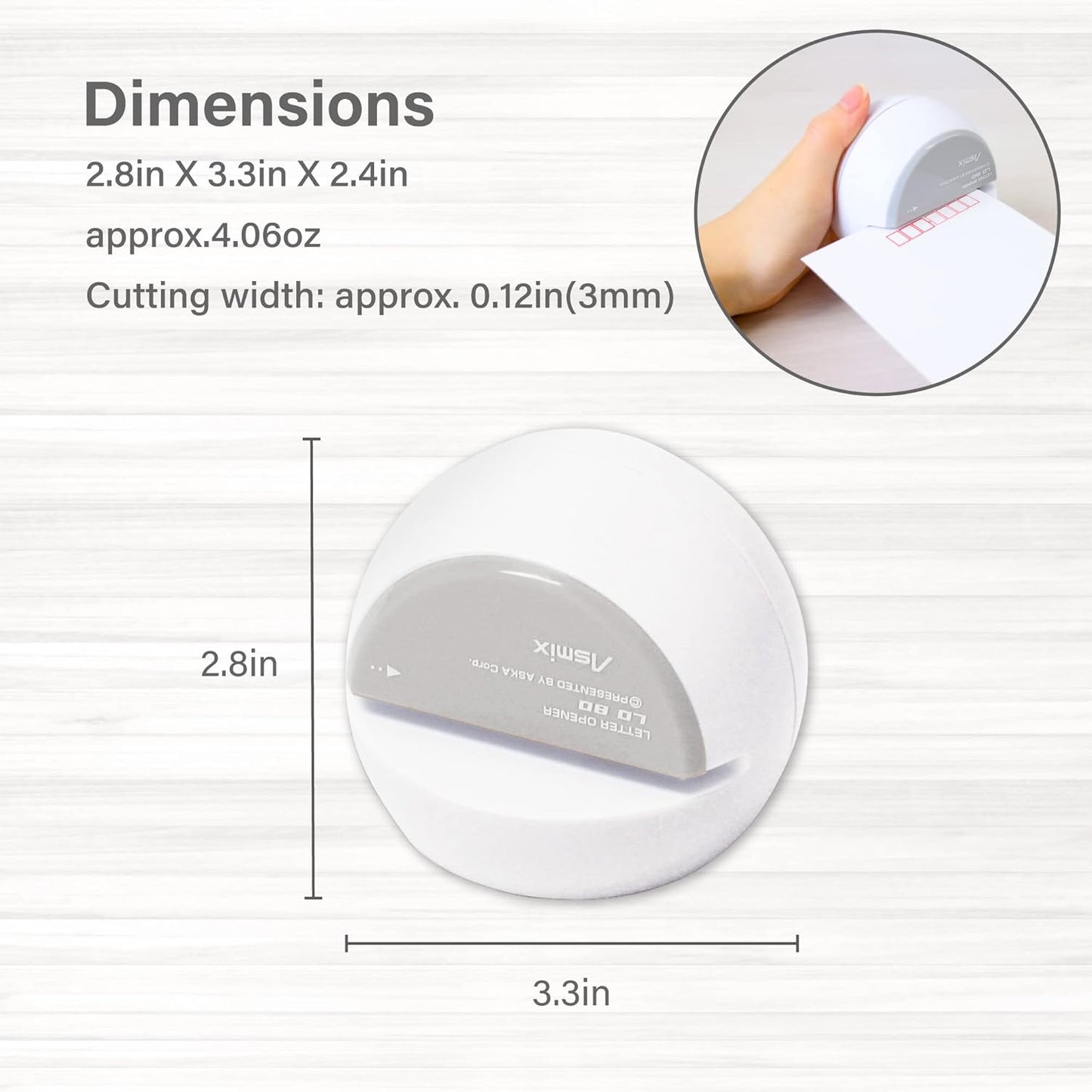 Electric Letter Opener White, LO80W,Letter openers Envelope, Envelope Opener, Asmix(Japan Import)