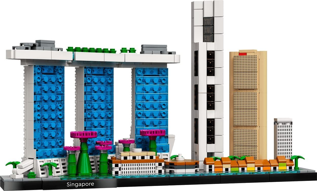 LEGO 21057 Architecture Singapore Model Building Set for Adults, Skyline Collection, Collectible Crafts Construction, Home Decor Gift Idea