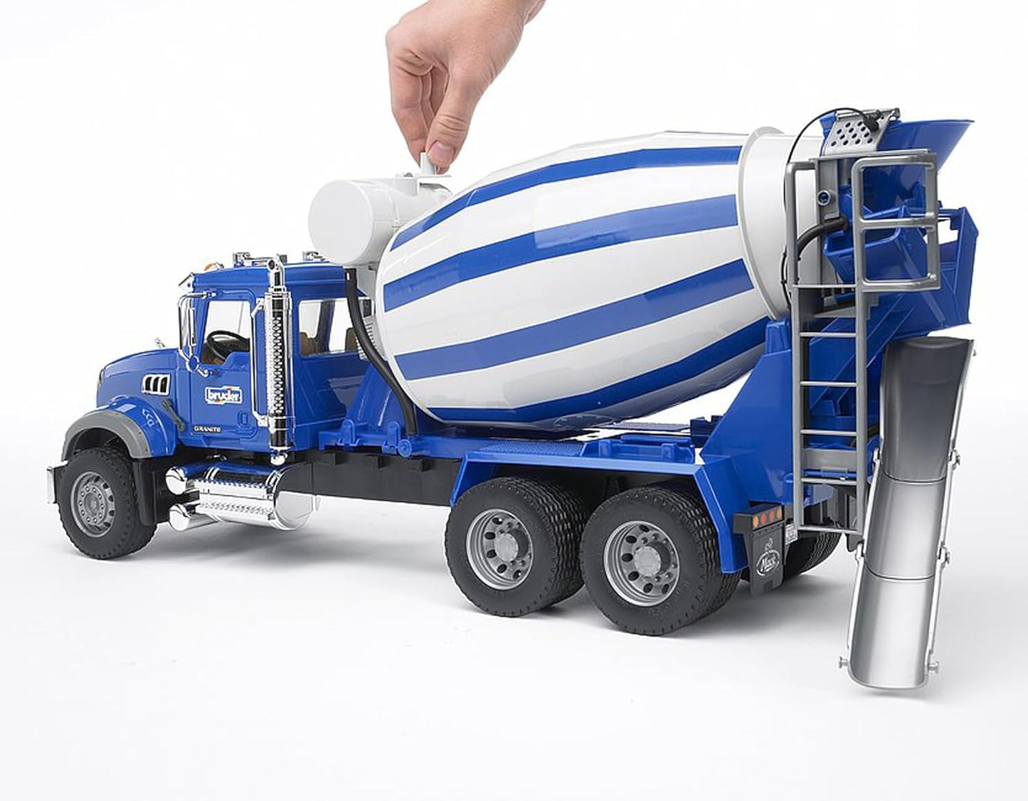 Bruder 02814 Man TGA Cement Mixer Truck, 1:16 Scale: Realistic Construction Toy with Rotating Drum & Crank Handle | Durable ABS Plastic for Indoor, Outdoor, Sand & Snow Play, Made in Germany, Ages 3+