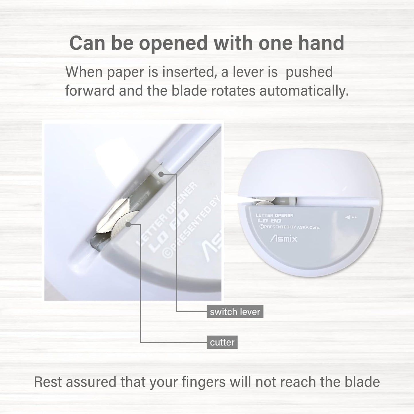 Electric Letter Opener White, LO80W,Letter openers Envelope, Envelope Opener, Asmix(Japan Import)