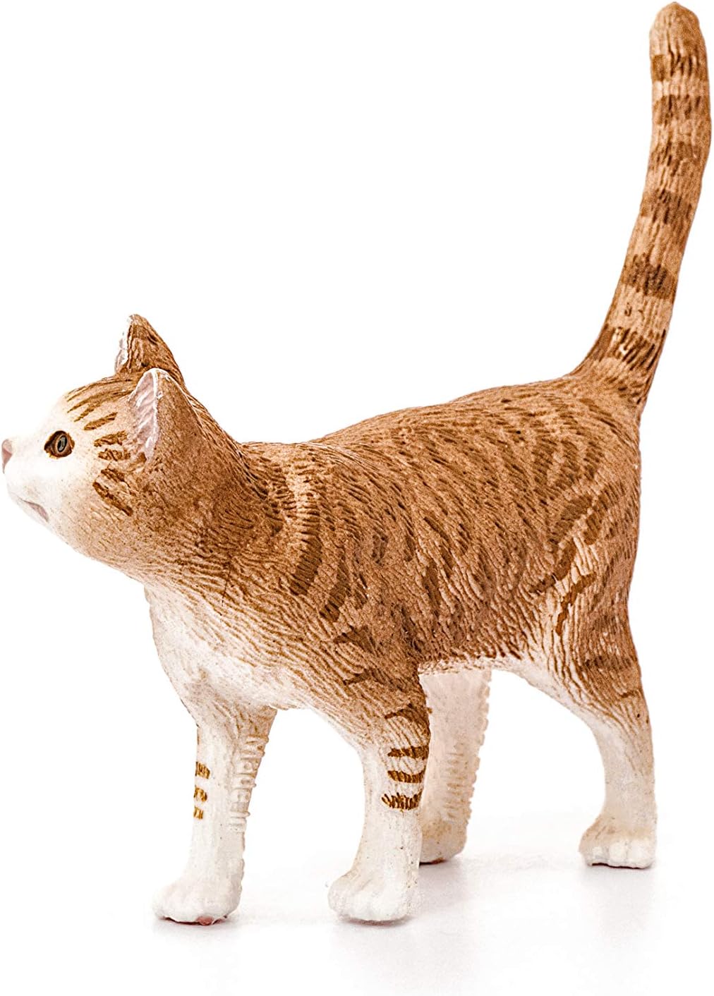 Schleich Farm World, Realistic Cute Cat Toys for Boys and Girls, Orange and White Tabby Cat Toy, Ages 3+