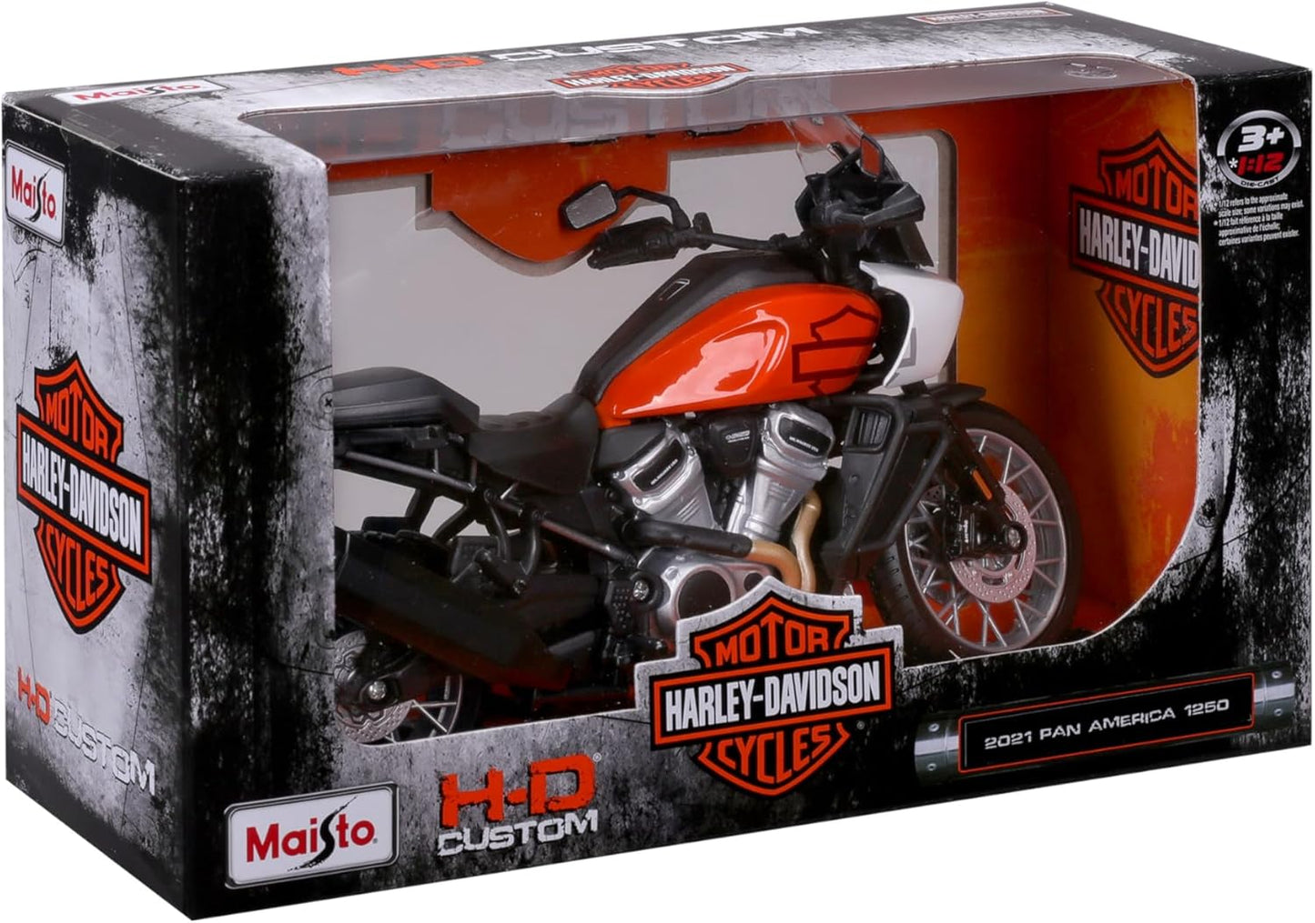 Maisto 1:12 H-D 2021 Pan America, Orange/Black/White